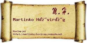 Martinko Hóvirág névjegykártya